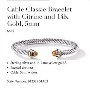 David Yurman citrine Bracelet